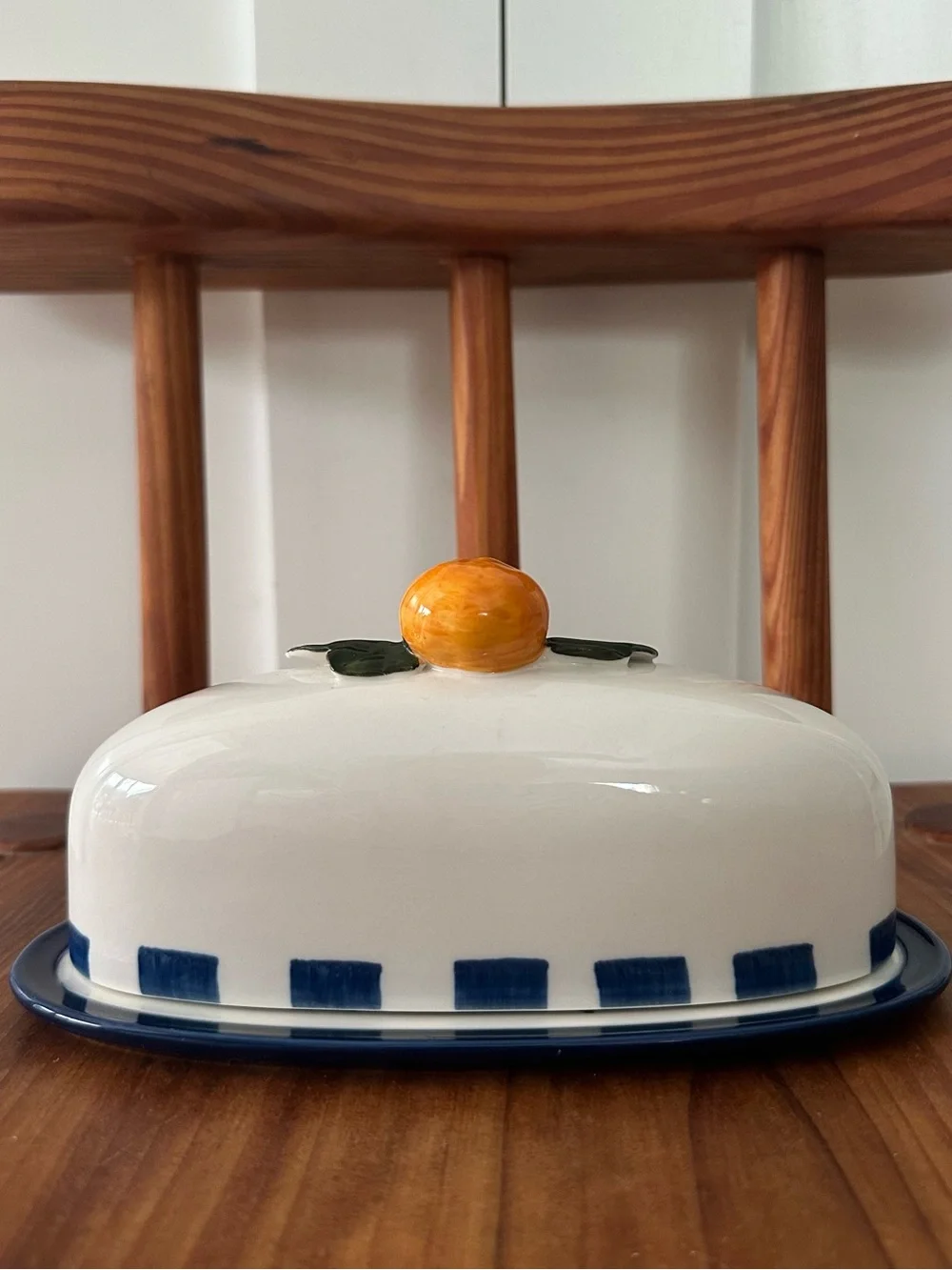 Anthropologie Valencia Citrus Stoneware Butter Dish